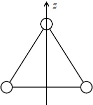 В вершинах равностороннего треугольника находятся
