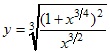 y=3√(1+x^3/4)2/x^3/2