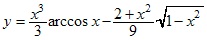 y=x^3/3*arccos x-(2+x^2)/9*√1-x^2