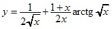 y=1/2√x+(1+x)/2x*arctg√x
