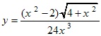 y=(x^2-2)√4+x^2/24x^3