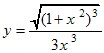 y=√(1+x^2)^3/3x^3