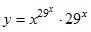 y=x^29^x*29^x