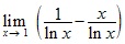 lim x→1 (1/lnx-x/lnx)