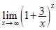 lim x→∞ (1+3/x)^x