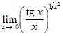lim x→0 (tgx/x)^1/x2