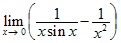lim x→0 (1/xsinx-1/x2)