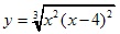 y=3√x2(x-4)2